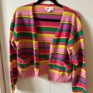 Colorful Cashmere Cardigan Size S